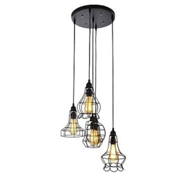 Lampadario in metallo dipinto in stile Country Mini