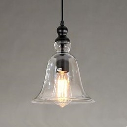 Lampadario in vetro a campana con contratto europeo Loft