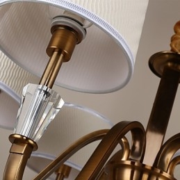 Lampadario in metallo elettroplaccato in stile rustico Lodge Vintage Crystal Mini