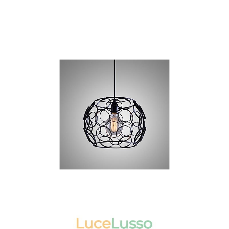 Lampada a sospensione a testa singola in ferro battuto nordico creativo con contratto