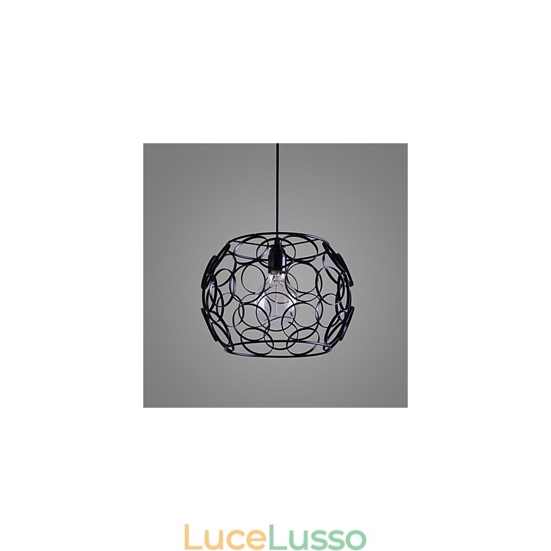 Lampada a sospensione a testa singola in ferro battuto nordico creativo con contratto