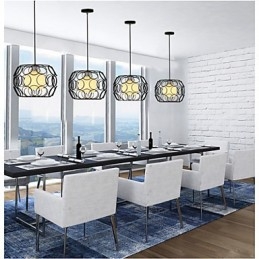 Lampada a sospensione a testa singola in ferro battuto nordico creativo con contratto