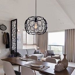 Lampada a sospensione a testa singola in ferro battuto nordico creativo con contratto