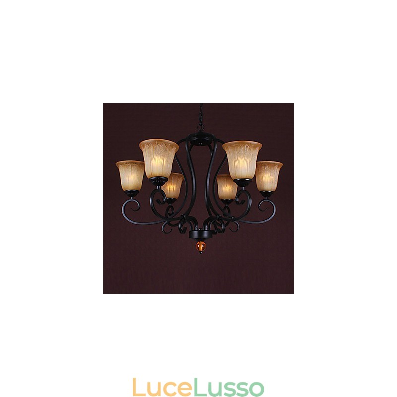 Lampadario dipinto in stile candela classico tradizionale