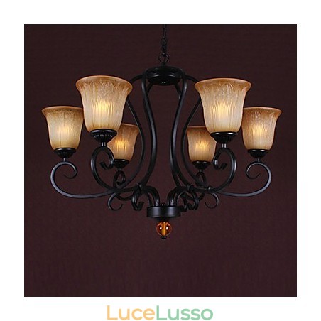 Lampadario dipinto in stile candela classico tradizionale Lampadario dipinto in stile candela classico tradizionale