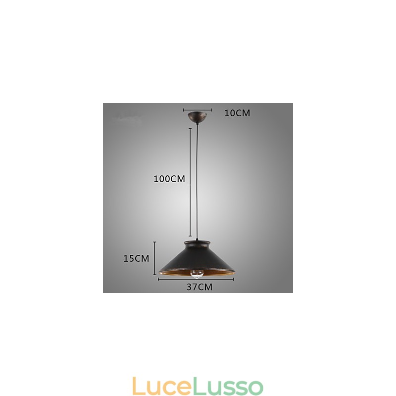 Lampada a sospensione in metallo di Retro Designers