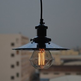 Lampada a sospensione in metallo cromato Country