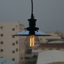 Lampada a sospensione in metallo cromato Country