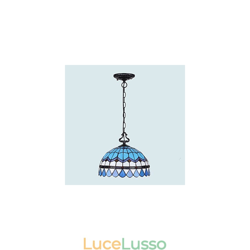 Lampadario in vetro colorato di arti creative rurali europee che restaura i modi antichi Lampada Luce