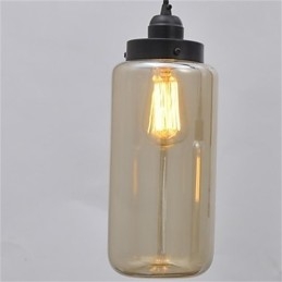 Lampadario singolo in vetro minimalista retrò americano
