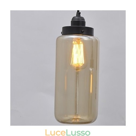 Lampadario singolo in vetro minimalista retrò americano Lampadario singolo in vetro minimalista retrò americano