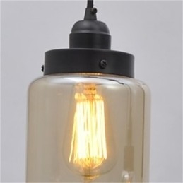 Lampadario singolo in vetro minimalista retrò americano
