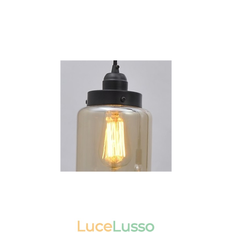 Lampadario singolo in vetro minimalista retrò americano