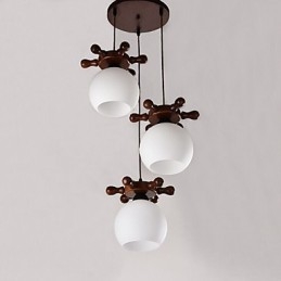 Lampada a sospensione in legno massello semplice e moderna in vetro da pranzo con timone di nave mediterranea europea
