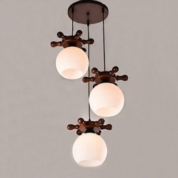 Lampada a sospensione in legno massello semplice e moderna in vetro da pranzo con timone di nave mediterranea europea