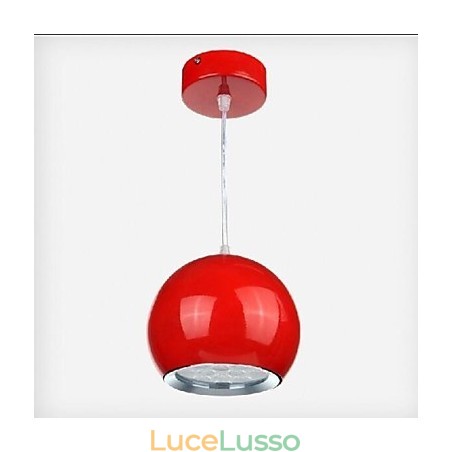 Lampada a sospensione moderna e contemporanea in metallo con globo dipinto Lampada a sospensione moderna e contemporanea in metallo con globo dipinto