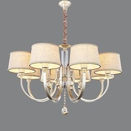 Lampadario in metallo argentato Country Crystal