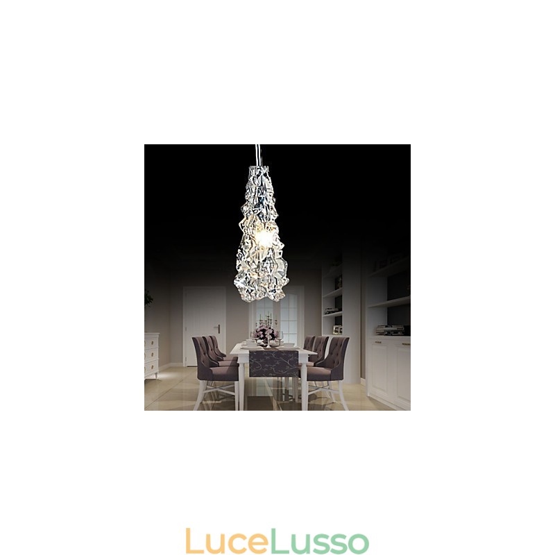 Lampadario Tradizione Classico in vetro trasparente a 1 luce