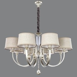 Lampadario in metallo argentato Country Crystal