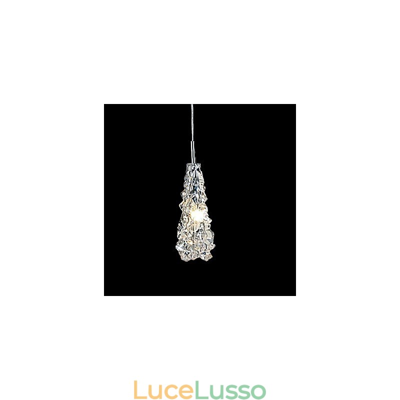 Lampadario Tradizione Classico in vetro trasparente a 1 luce
