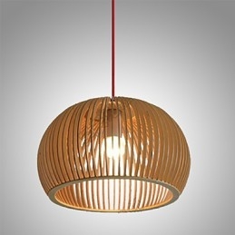 Stile di design Circolare Caratteristica L Lampada a sospensione 1 luce Legno
