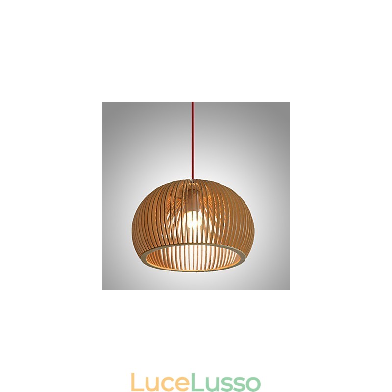 Stile di design Circolare Caratteristica L Lampada a sospensione 1 luce Legno