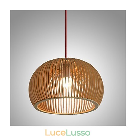 Stile di design Circolare Caratteristica L Lampada a sospensione 1 luce Legno Stile di design Circolare Caratteristica L Lampada a sospensione 1 luce Legno