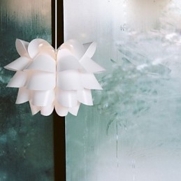 Lampada a goccia con loto bianco, moderna e contratta, idea nordica