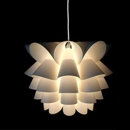 Lampada a goccia con loto bianco, moderna e contratta, idea nordica