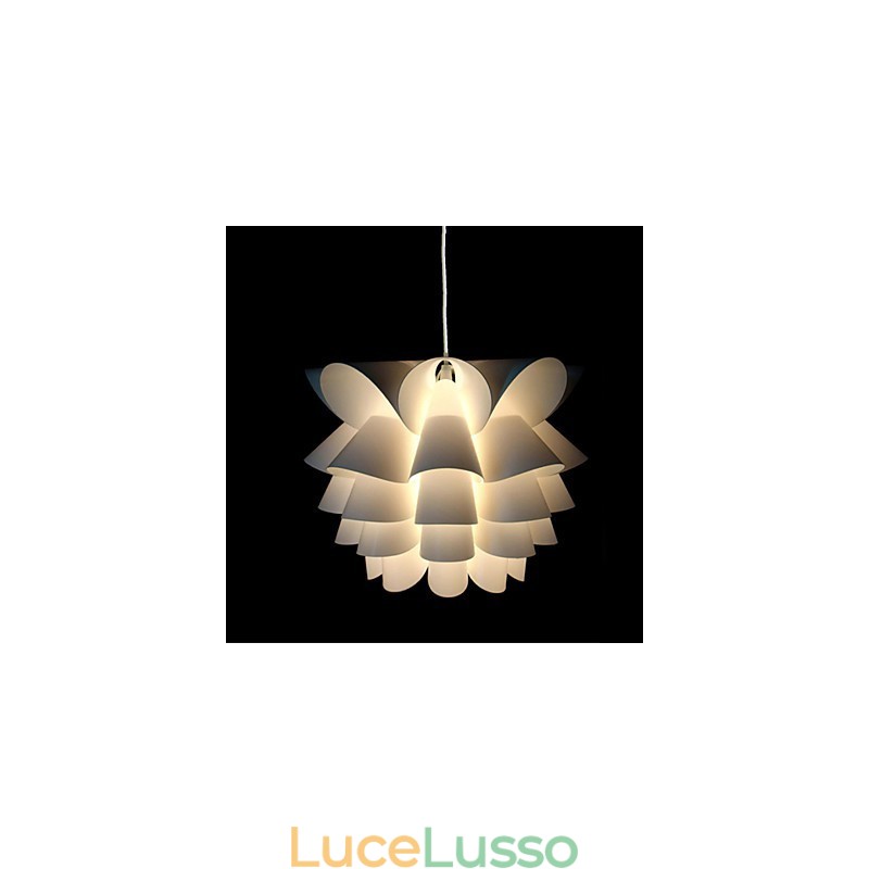 Lampada a goccia con loto bianco, moderna e contratta, idea nordica