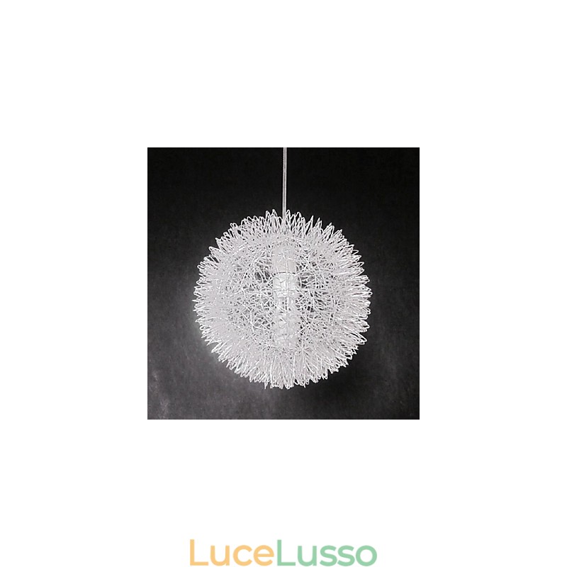 Lampada a sospensione moderna e contemporanea in metallo a forma di globo