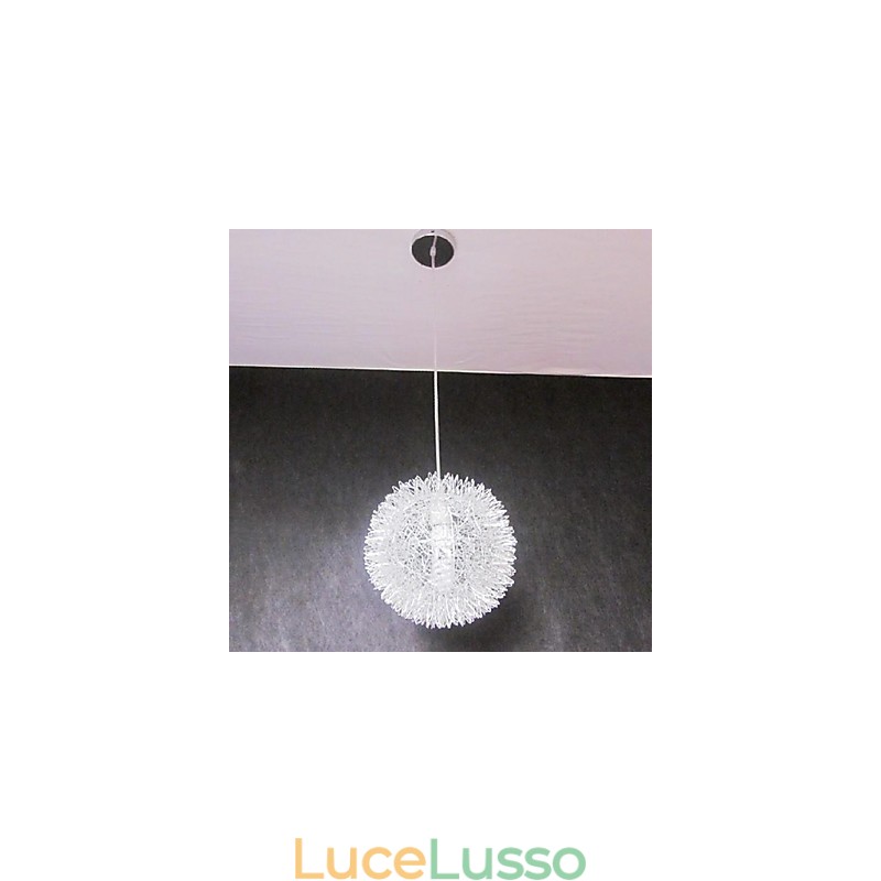 Lampada a sospensione moderna e contemporanea in metallo a forma di globo