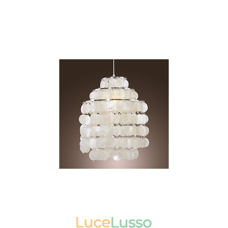 Lampada a sospensione cromata moderna e contemporanea in stile mini