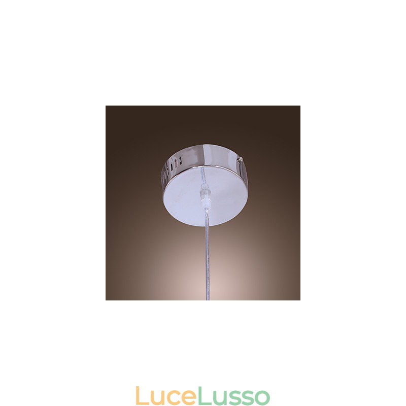 Lampada a sospensione cromata moderna e contemporanea in stile mini