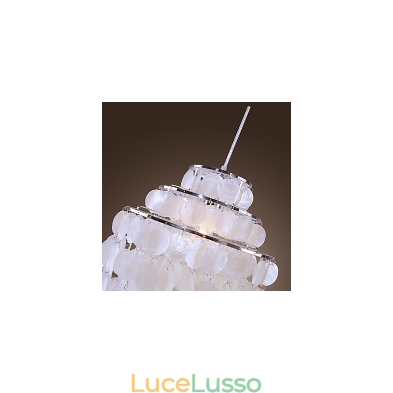 Lampada a sospensione cromata moderna e contemporanea in stile mini