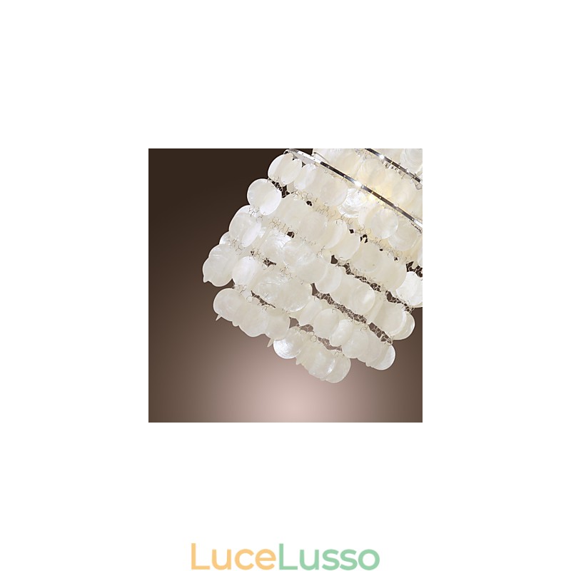 Lampada a sospensione cromata moderna e contemporanea in stile mini