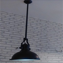 Lampadario in ferro battuto americano Lampadario a vento industriale nero a testa singola
