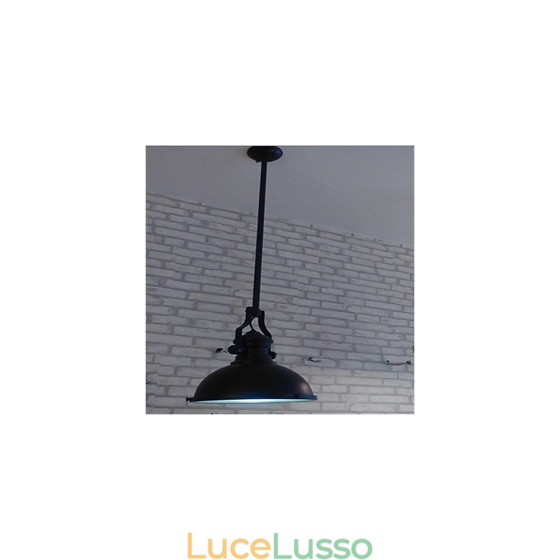 Lampadario in ferro battuto americano Lampadario a vento industriale nero a testa singola