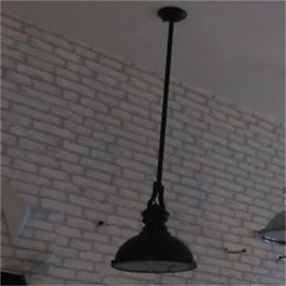 Lampadario in ferro battuto americano Lampadario a vento industriale nero a testa singola