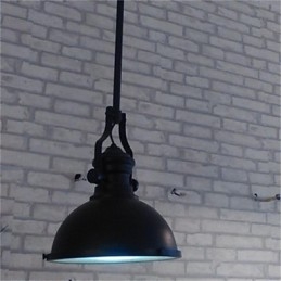 Lampadario in ferro battuto americano Lampadario a vento industriale nero a testa singola