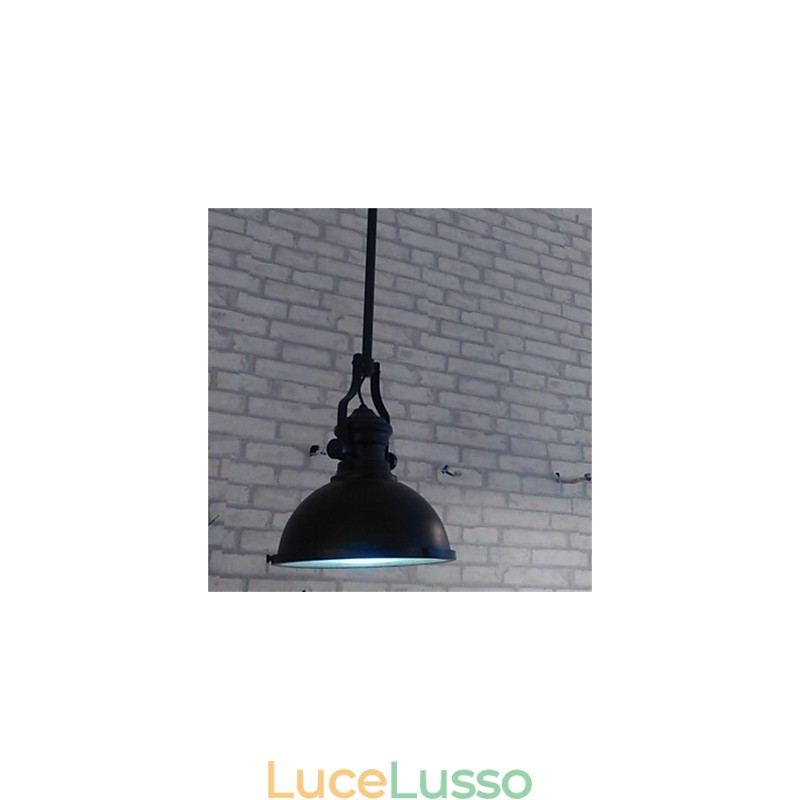 Lampadario in ferro battuto americano Lampadario a vento industriale nero a testa singola