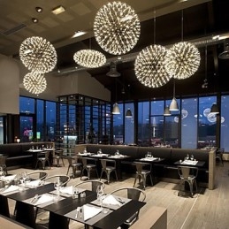 Lampadario contemporaneo creativo rotondo Droplight Lampada Luce