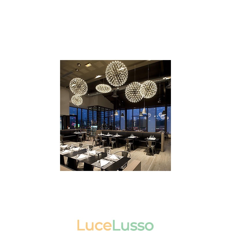 Lampadario contemporaneo creativo rotondo Droplight Lampada Luce