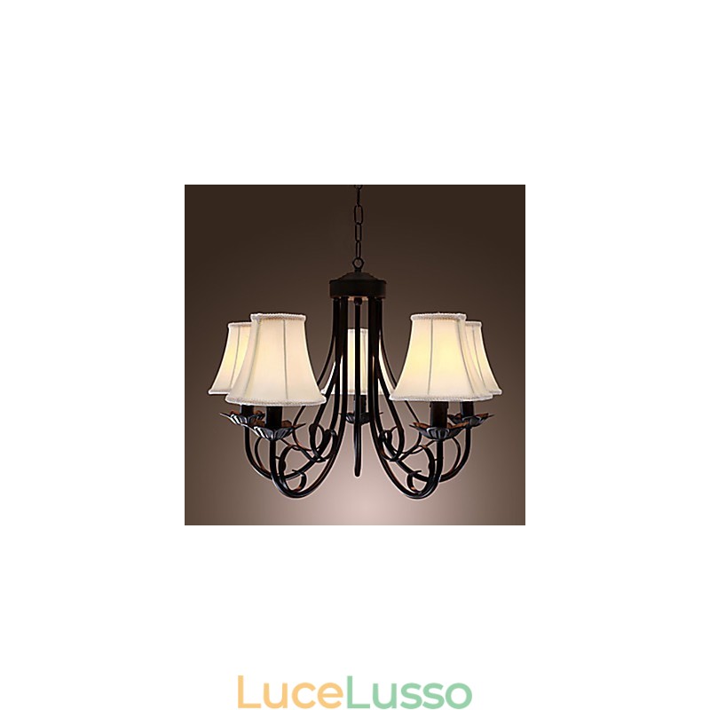 Lampadario tradizionale classico in ottone antico