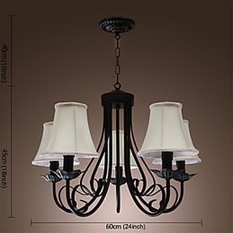 Lampadario tradizionale classico in ottone antico