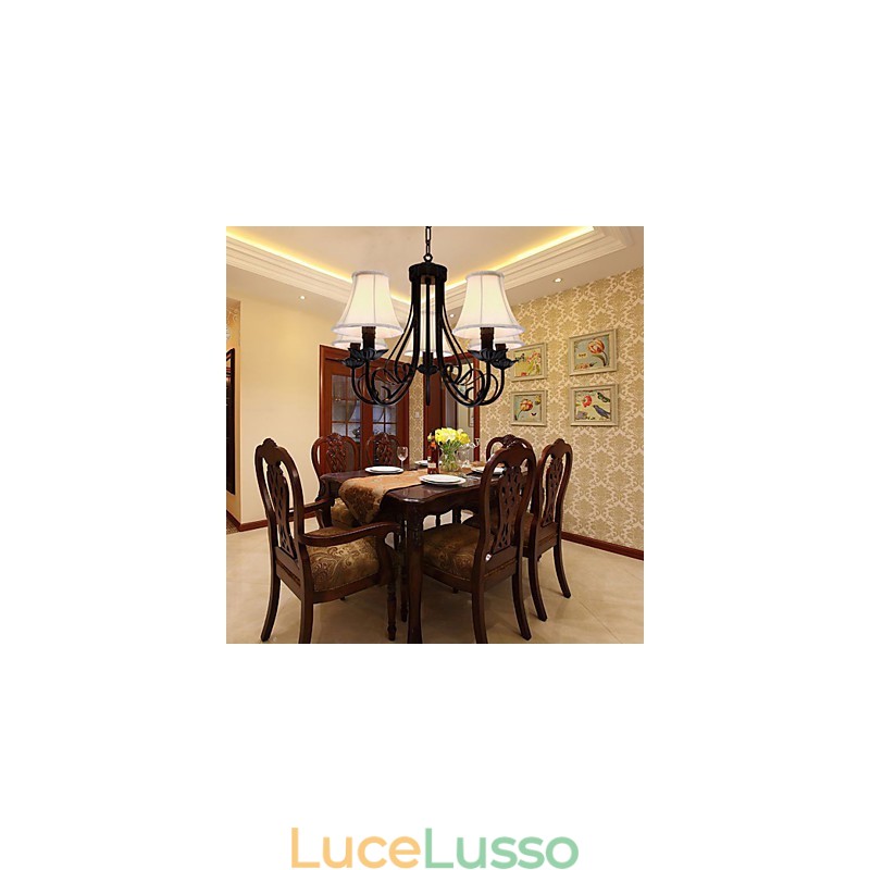 Lampadario tradizionale classico in ottone antico
