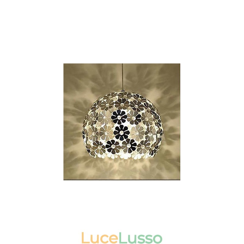 Moderna sfera di fiori di prugna a testa singola in cristallo a goccia