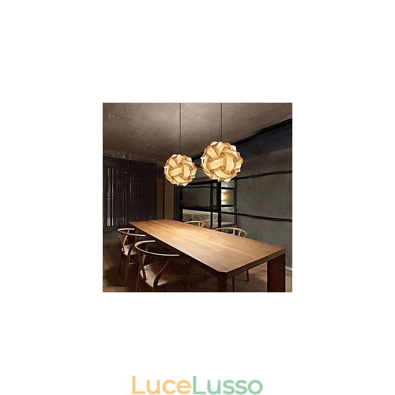 Lampada a sospensione moderna fai da te a forma di palla da 25 cm