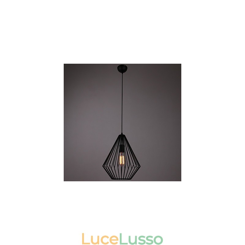 Mini pendente diamanti lampada 1 luce lavorazione pittura