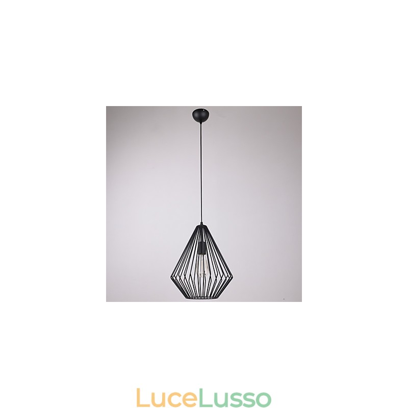 Mini pendente diamanti lampada 1 luce lavorazione pittura